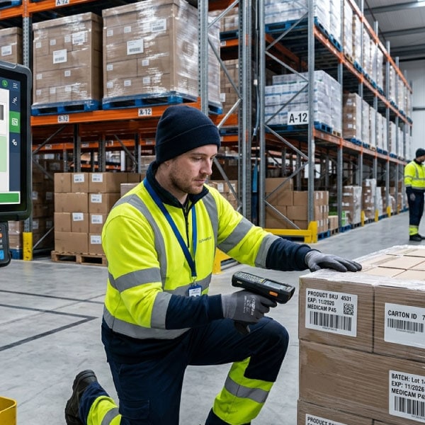 Real-time inventory management in cold room warehouse